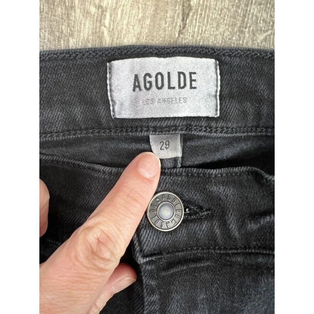 Agolde Sophie High Rise Skinny Jeans Size 29 Black - Picture 3 of 11